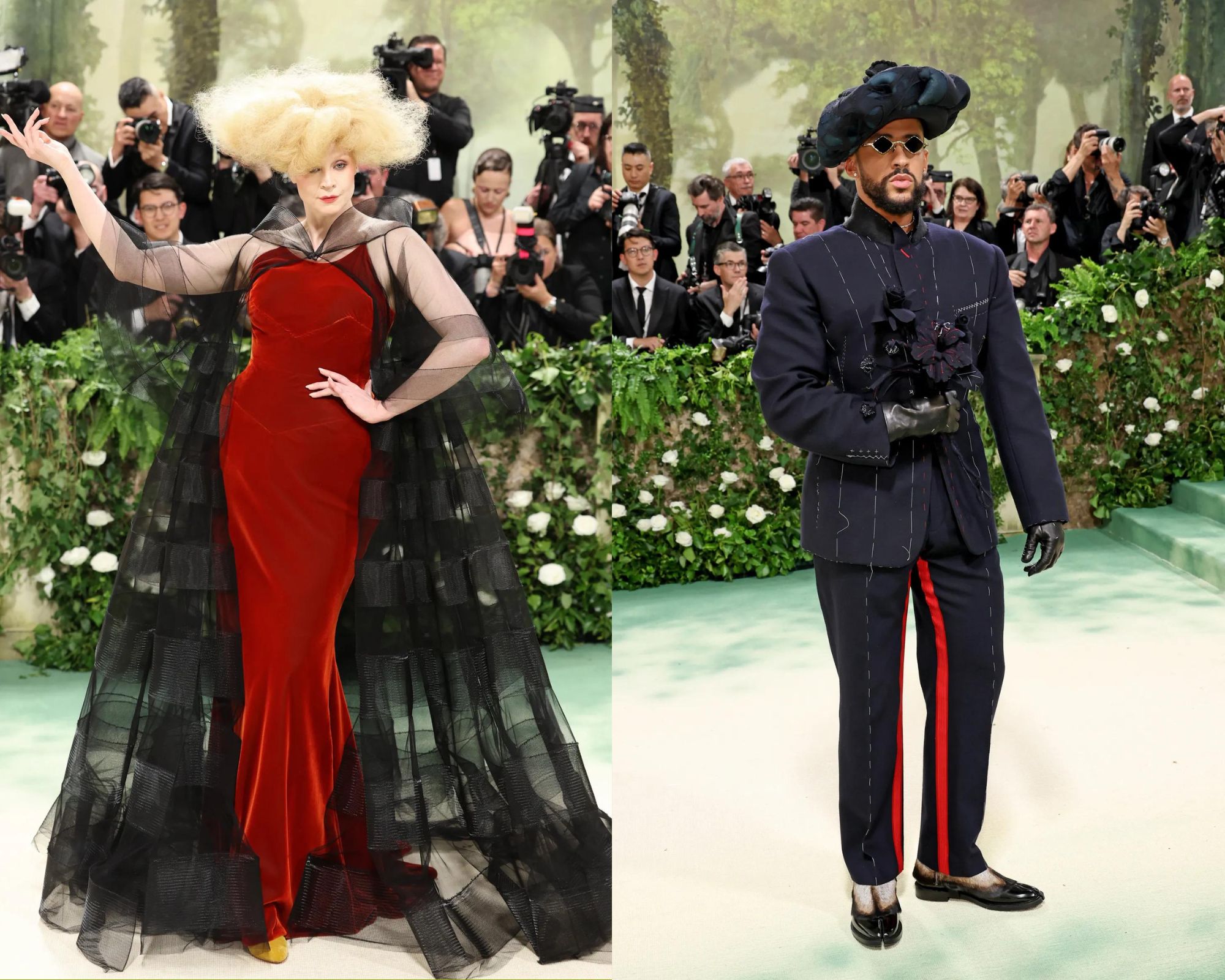 Gwendoline Christie en Badu Bunny in Maison Margiela Artisanal