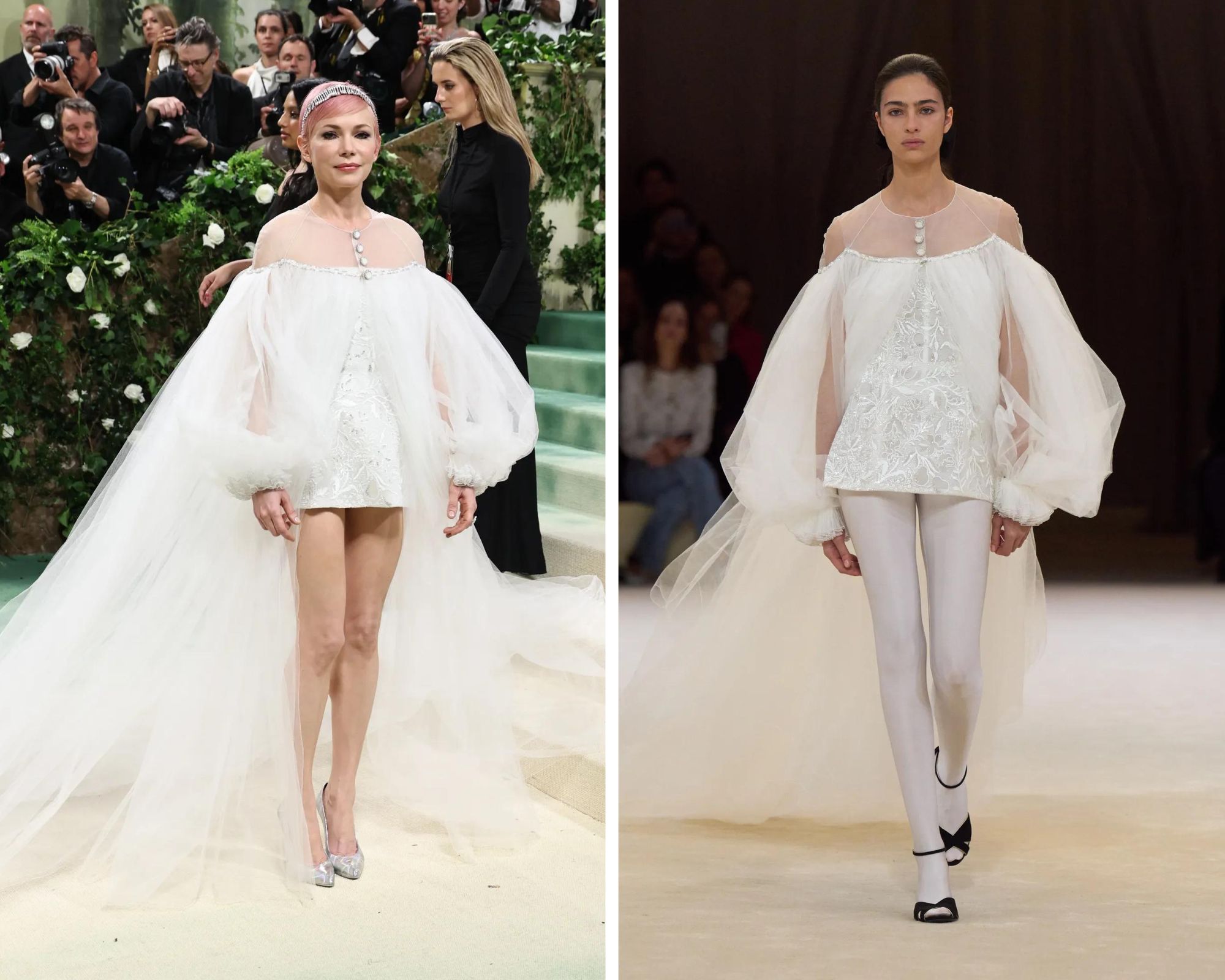 Michelle Williams – Chanel couture lente/zomer 2024 is een van de catwalklooks op het Met Gala