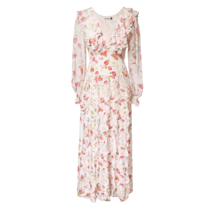 rixo maxi jurk met ruffles