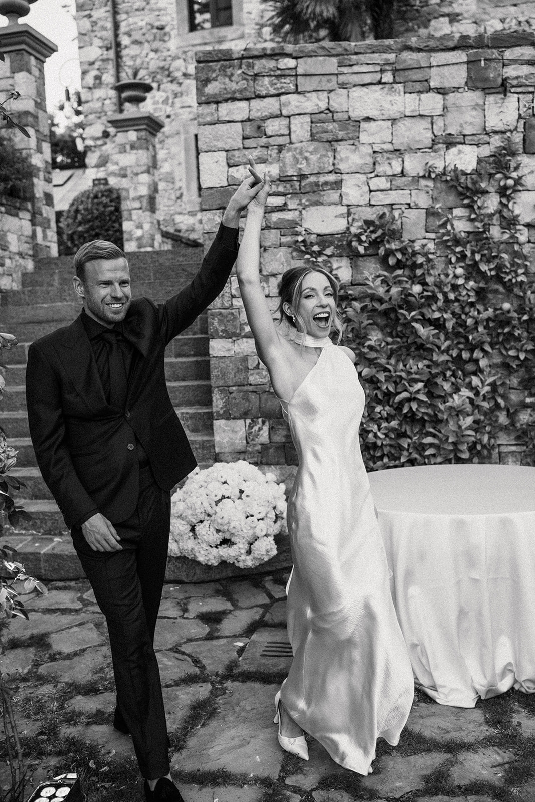 Laura Benschop en Davy Klaassen op hun bruiloft