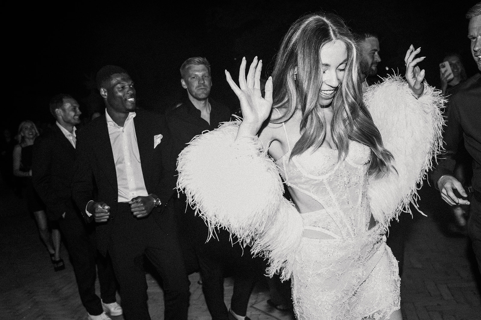 Laura op het trouwfeest