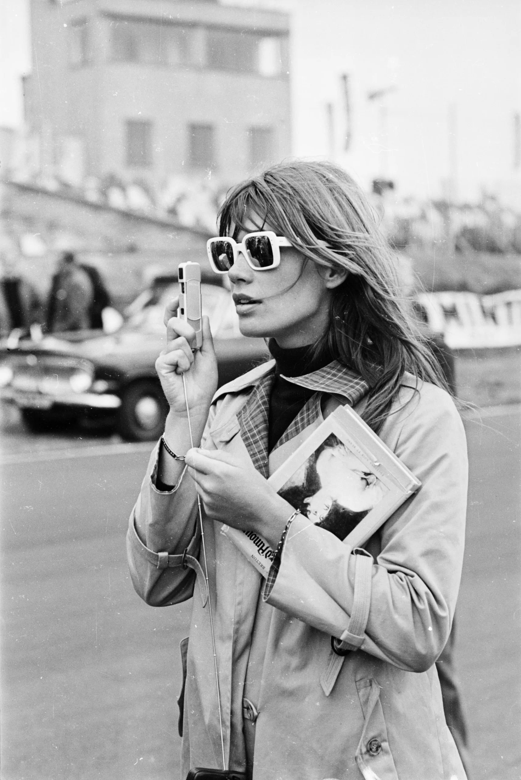 Françoise Hardy tijdens de Grand Prix, 1966 