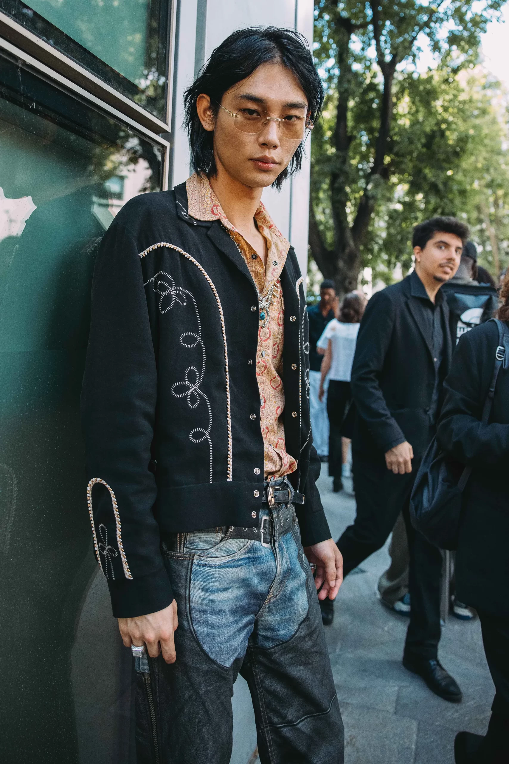 Streetstyle tijdens Milan Men's Fashion Week lente/zomer 2025