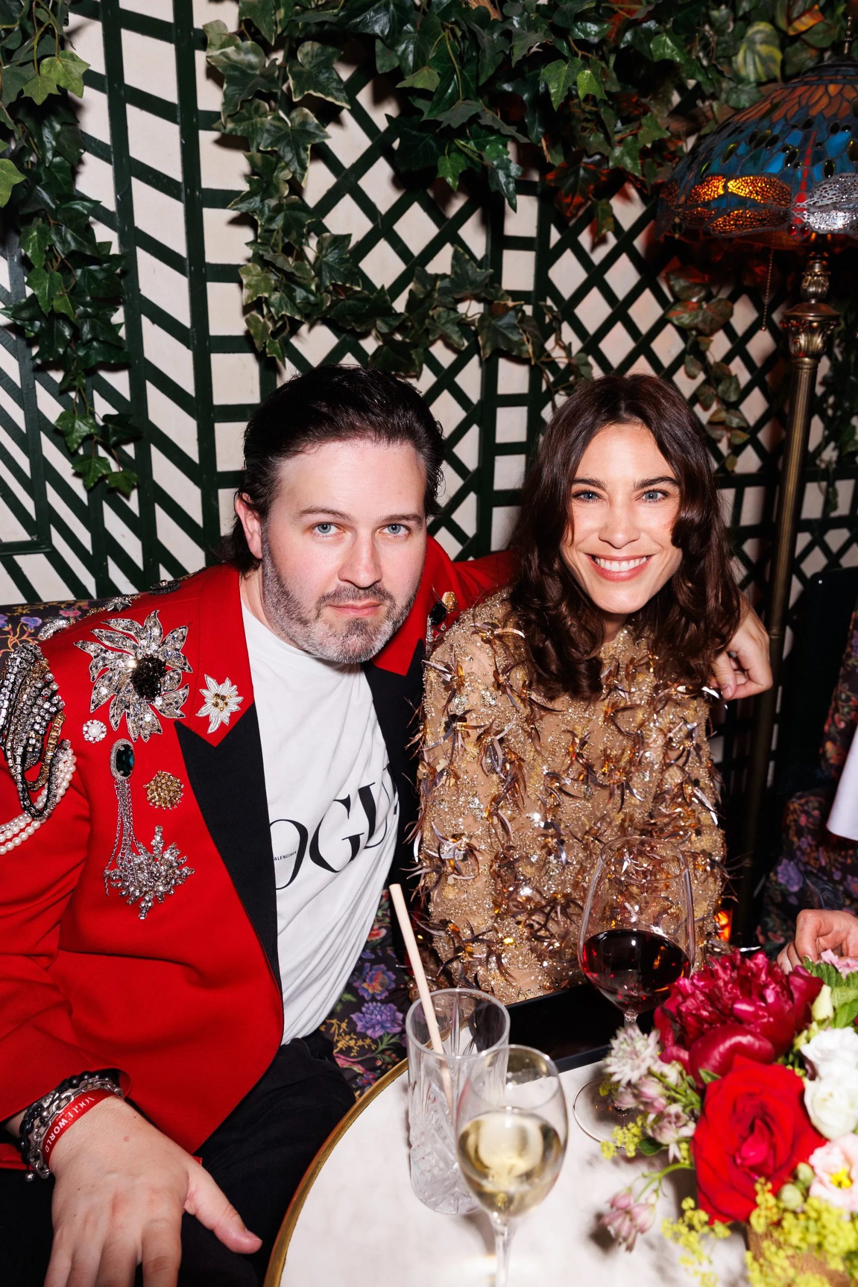 Michael Braun, Alexa Chung bij de afterparty van Vogue World: Paris