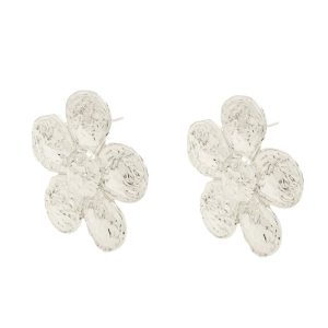 Zilveren oorbellen van bloemen van Wildthings Collectables