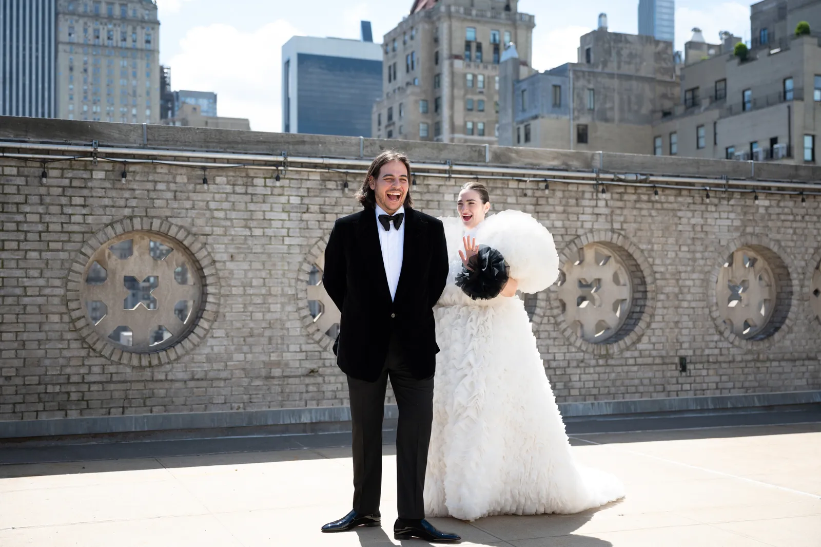 Dolly Meckler op haar bruiloft