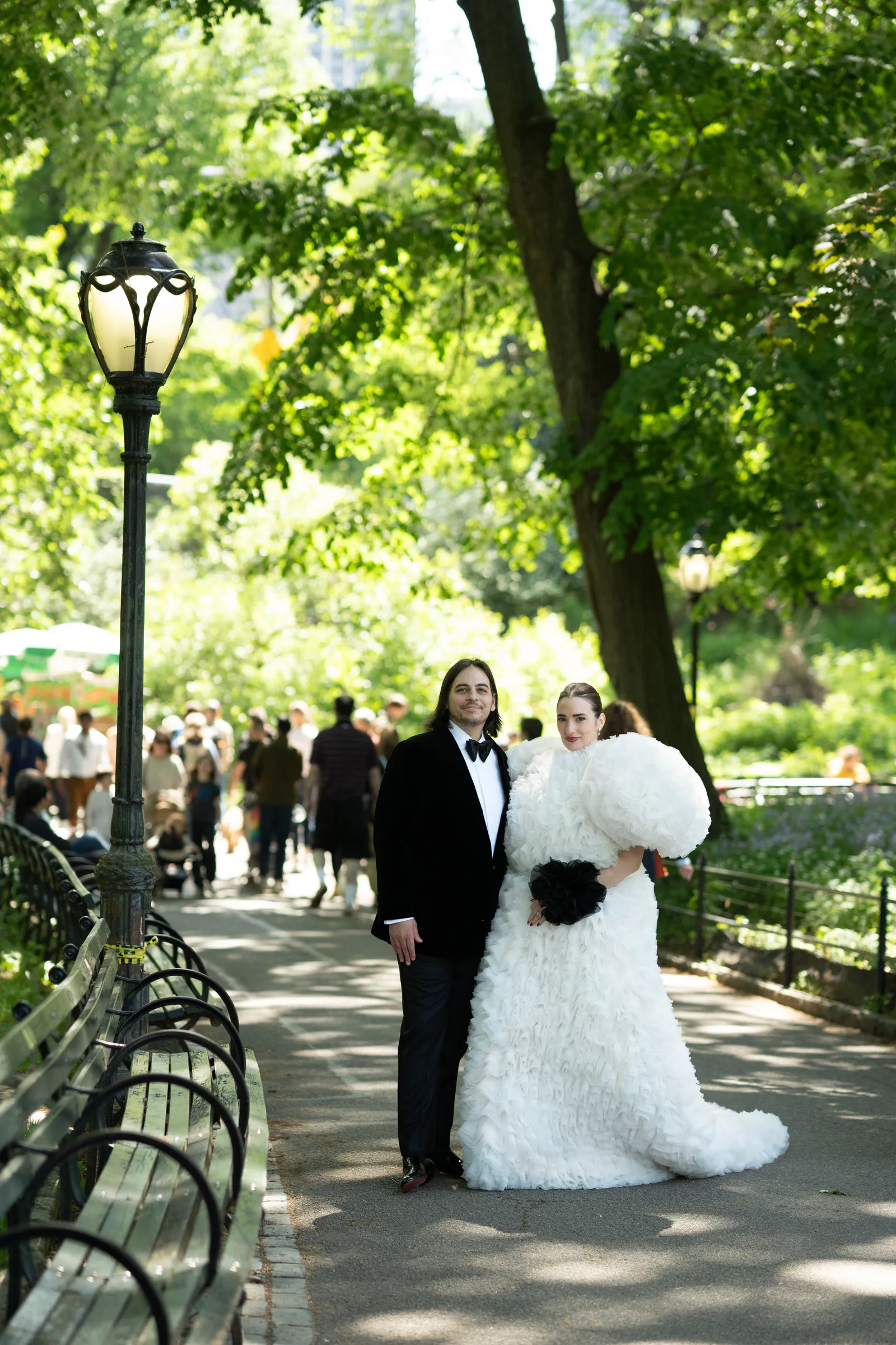 Dolly Meckler op haar bruiloft