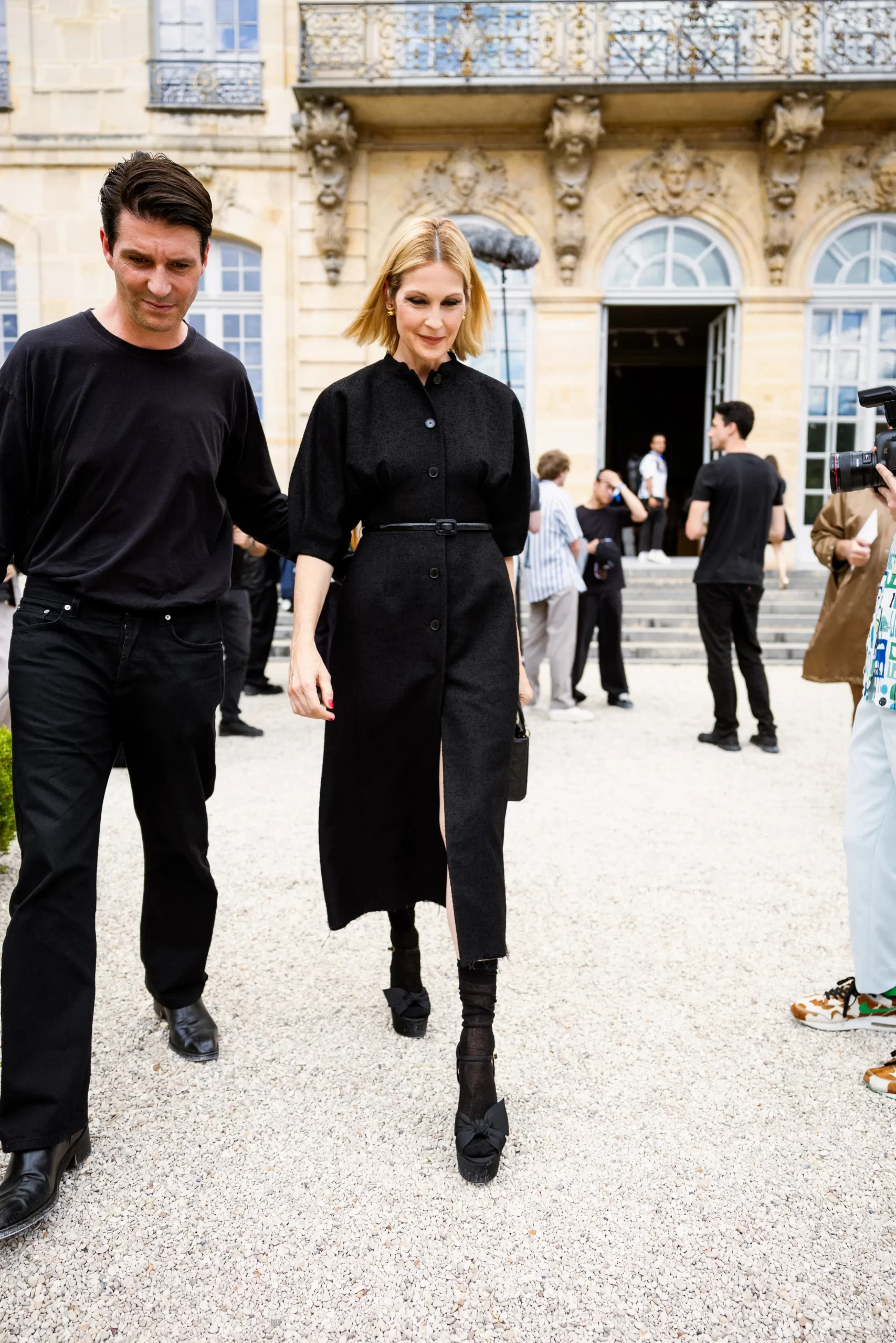 Kelly Rutherford tijdens Couture Fashion Week herfst/winter 2024