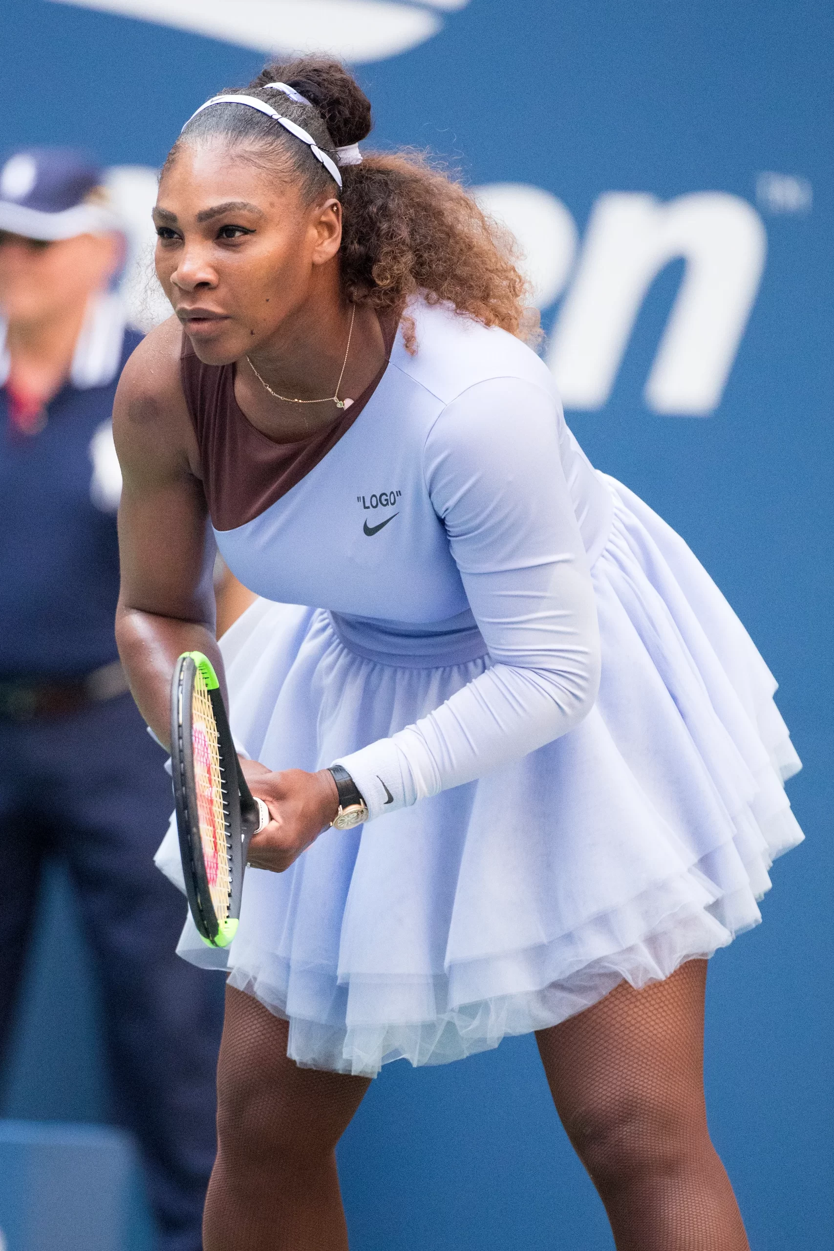 Serena Williams op de tennisbaan