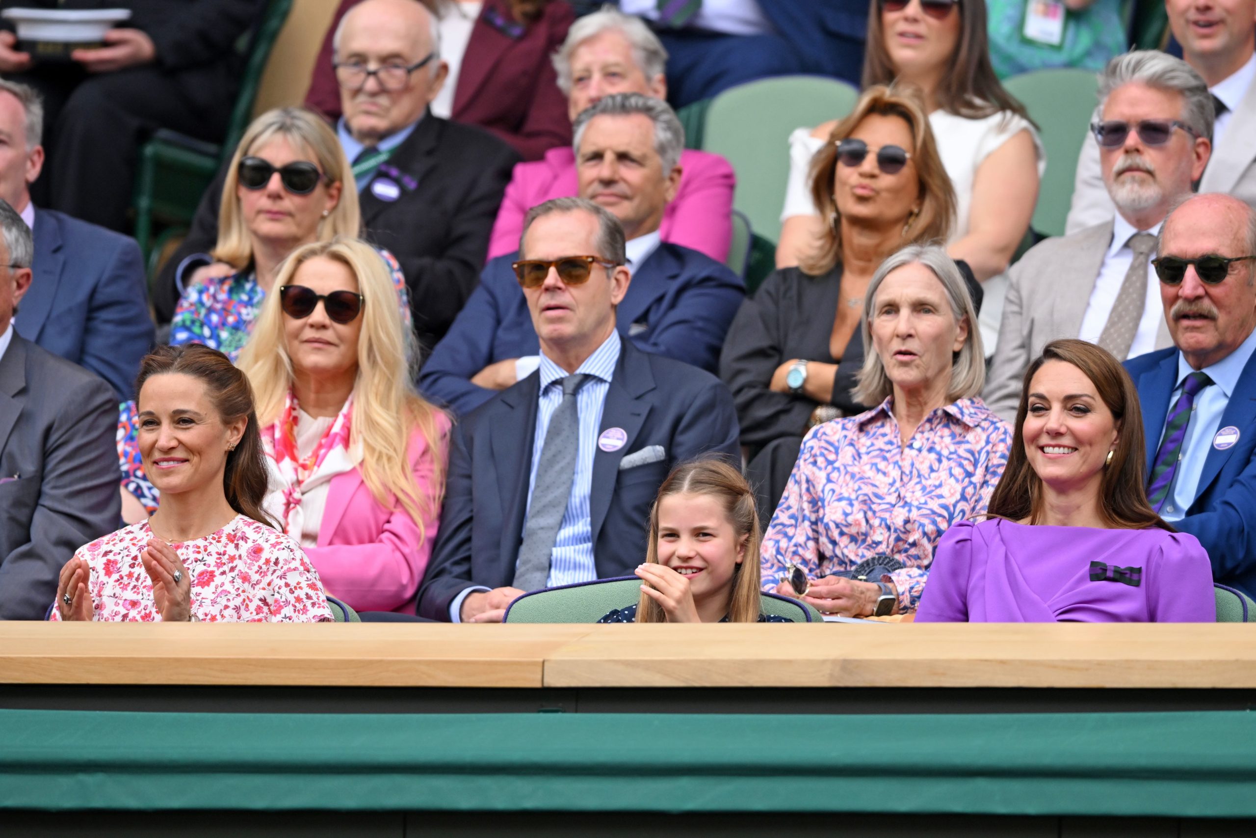 Kate Middleton, Pippa en Charlotte op Wimbledon 2024 in het publiek