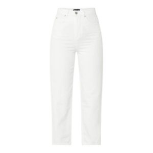 Whistles High waist tapered cropped jeans met gekleurde wassing