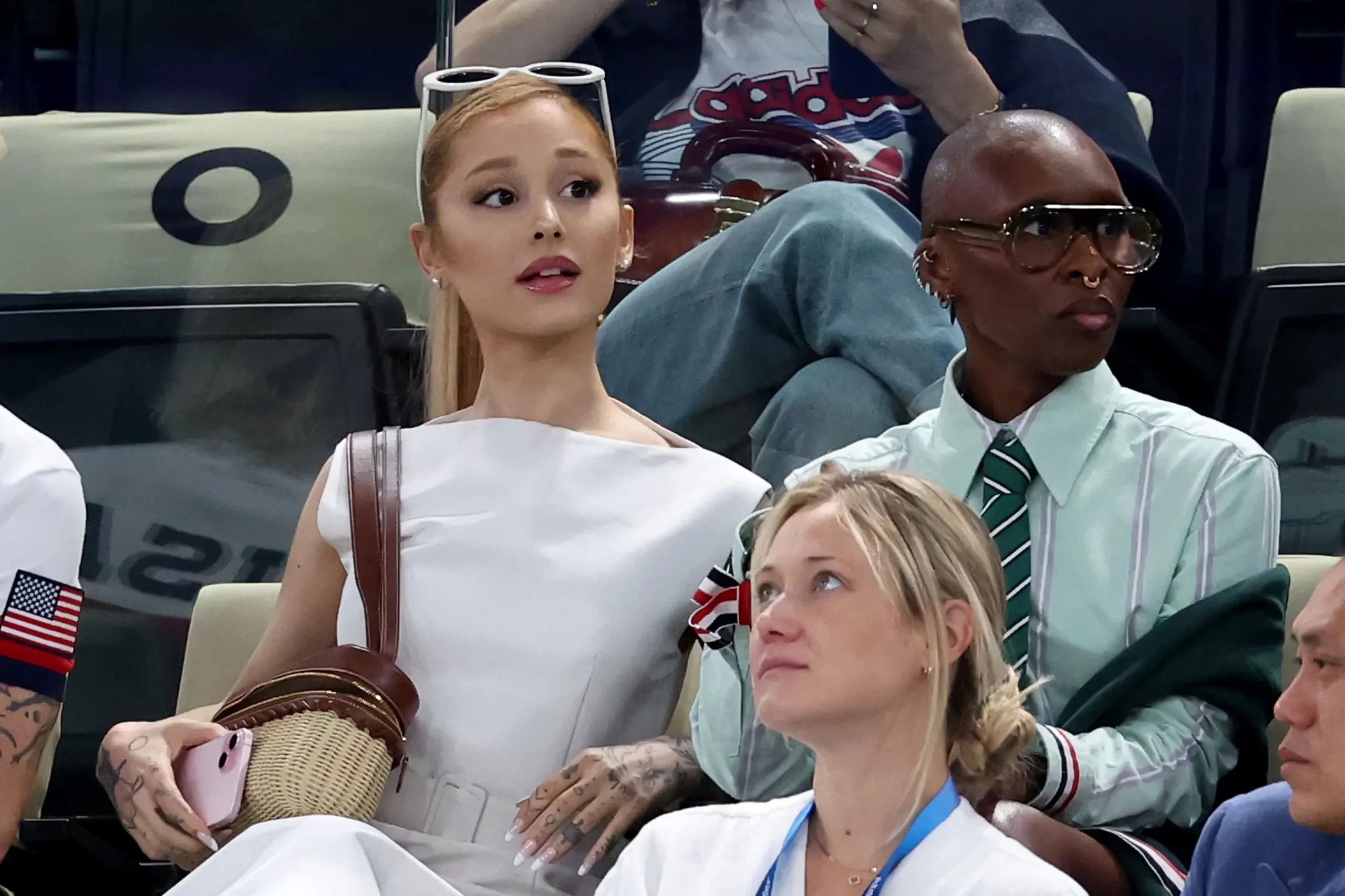 Ariana Grande en Cynthia Erivo bij de Olympische Spelen