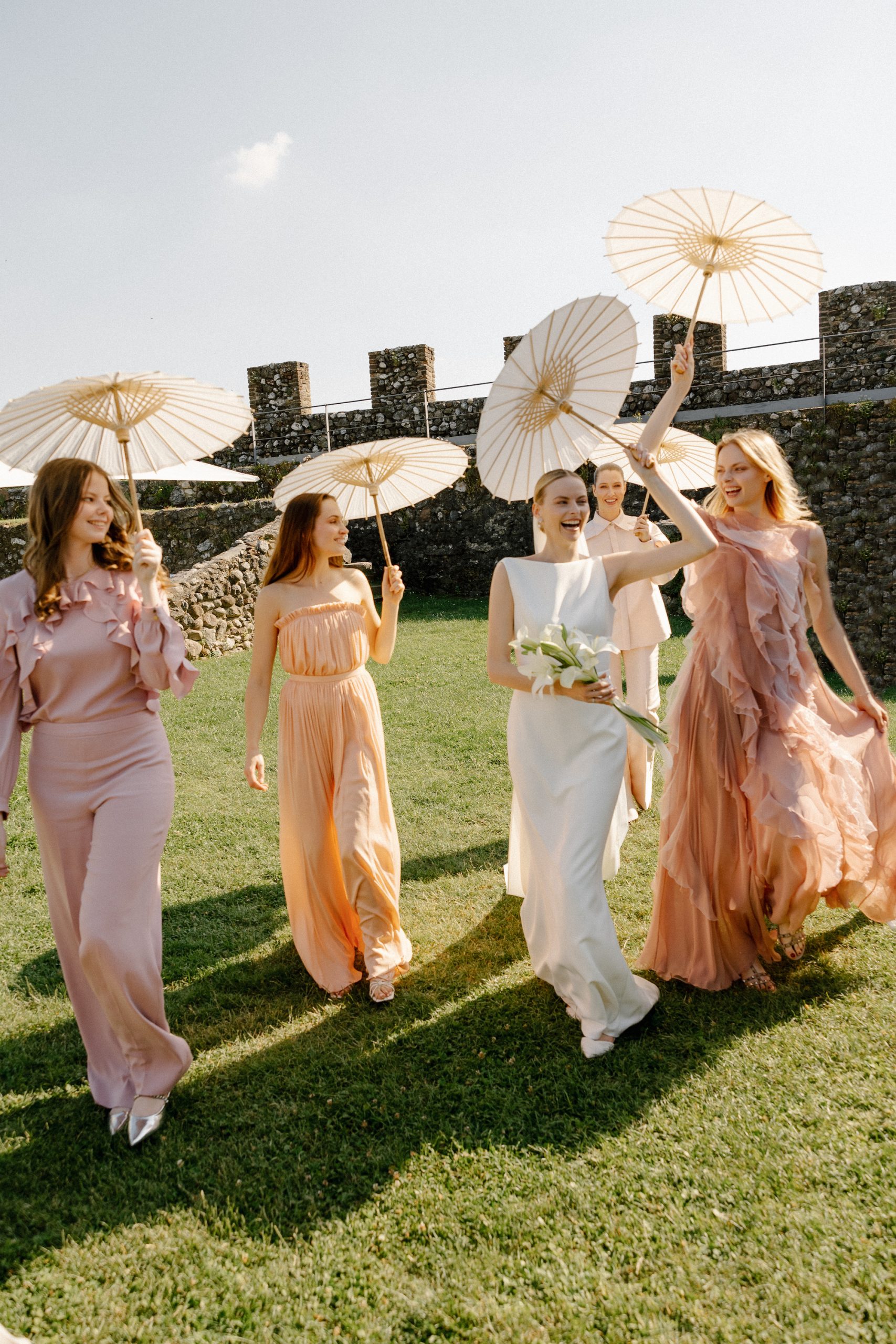 De bruid en haar bridal party