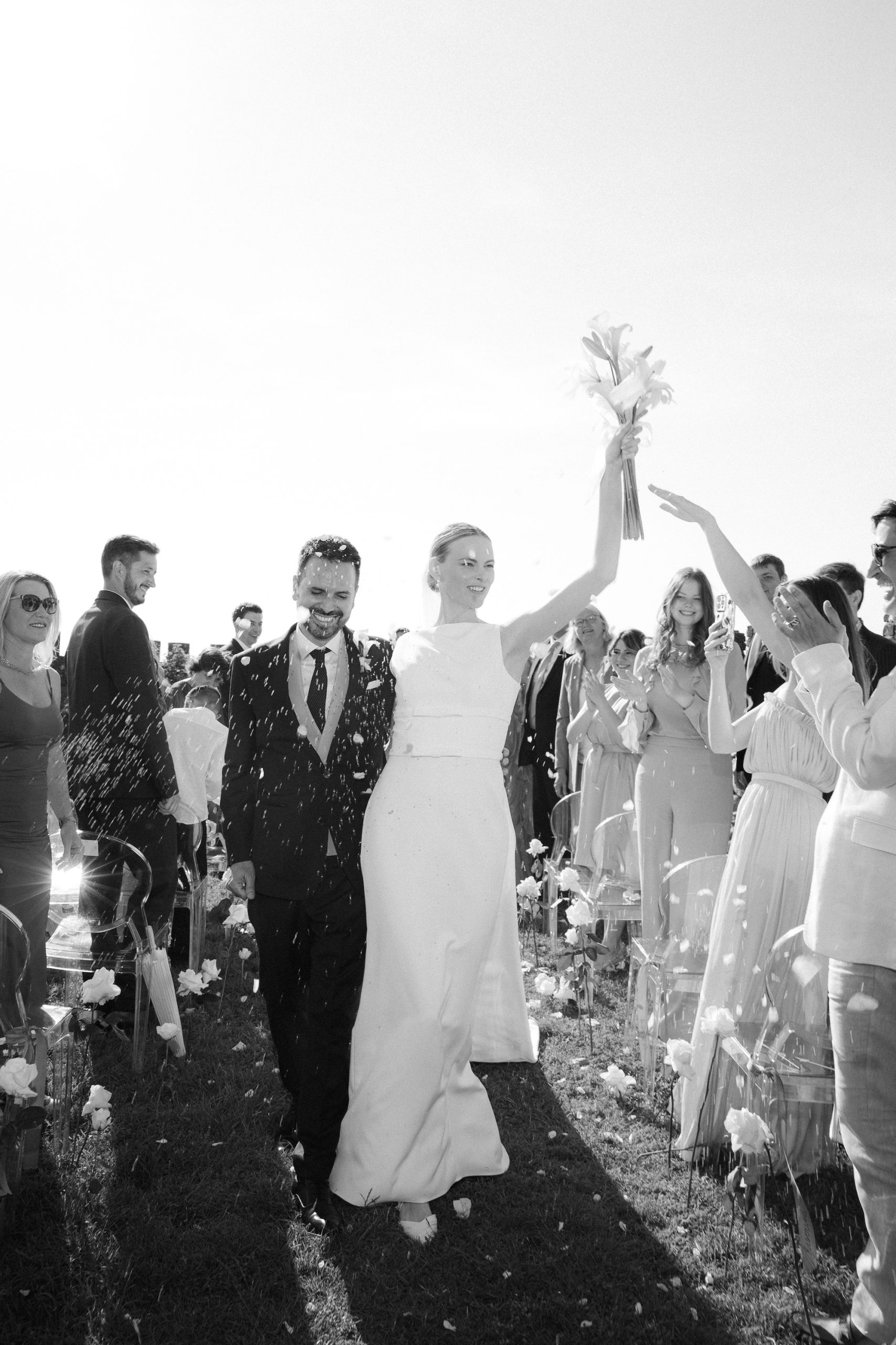 Vera Luijendijk en Riccardo Comazzi op hun bruiloft