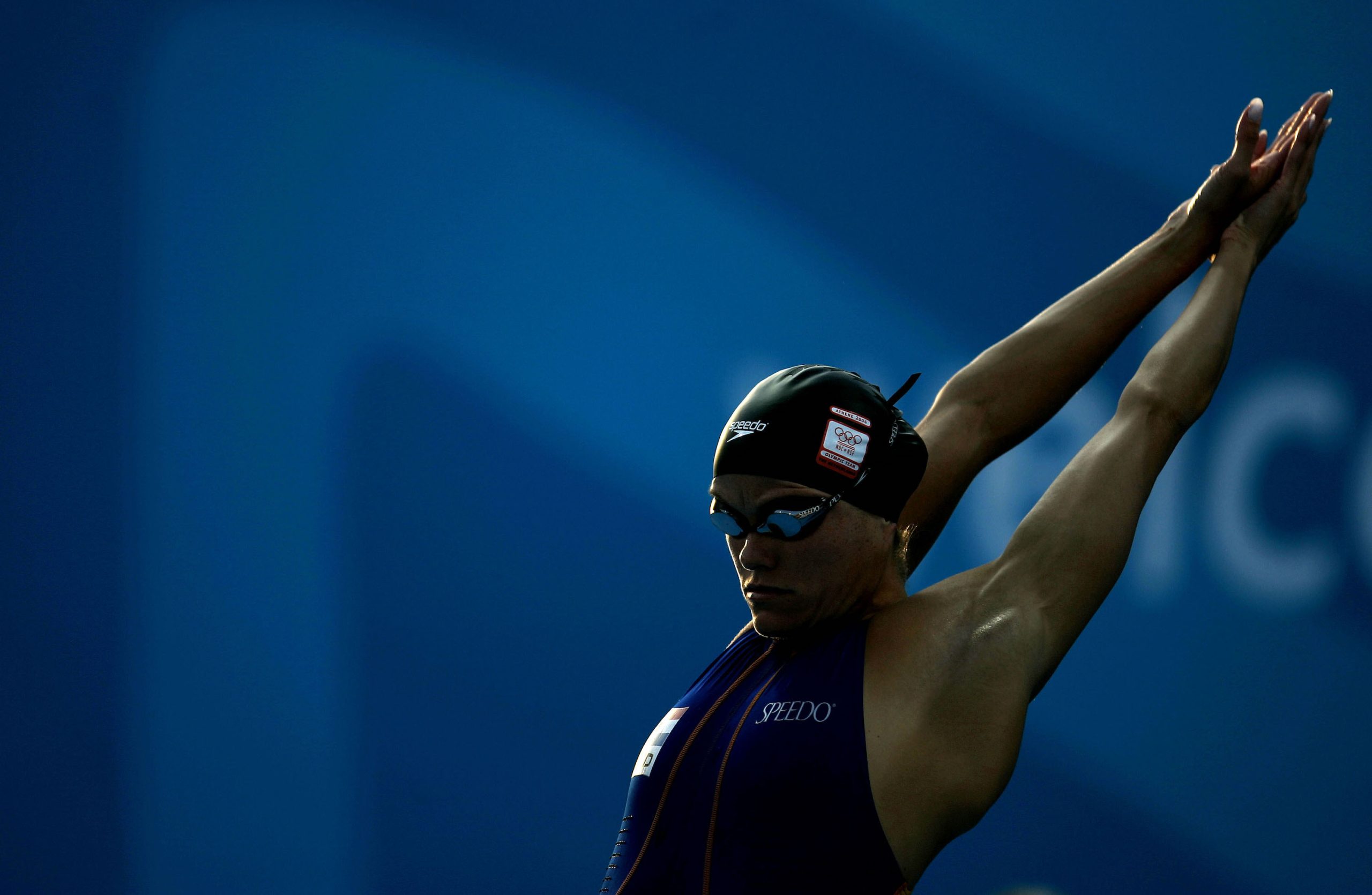Inge de Bruijn tijdens de Olympische Spelen 2004 in Athene