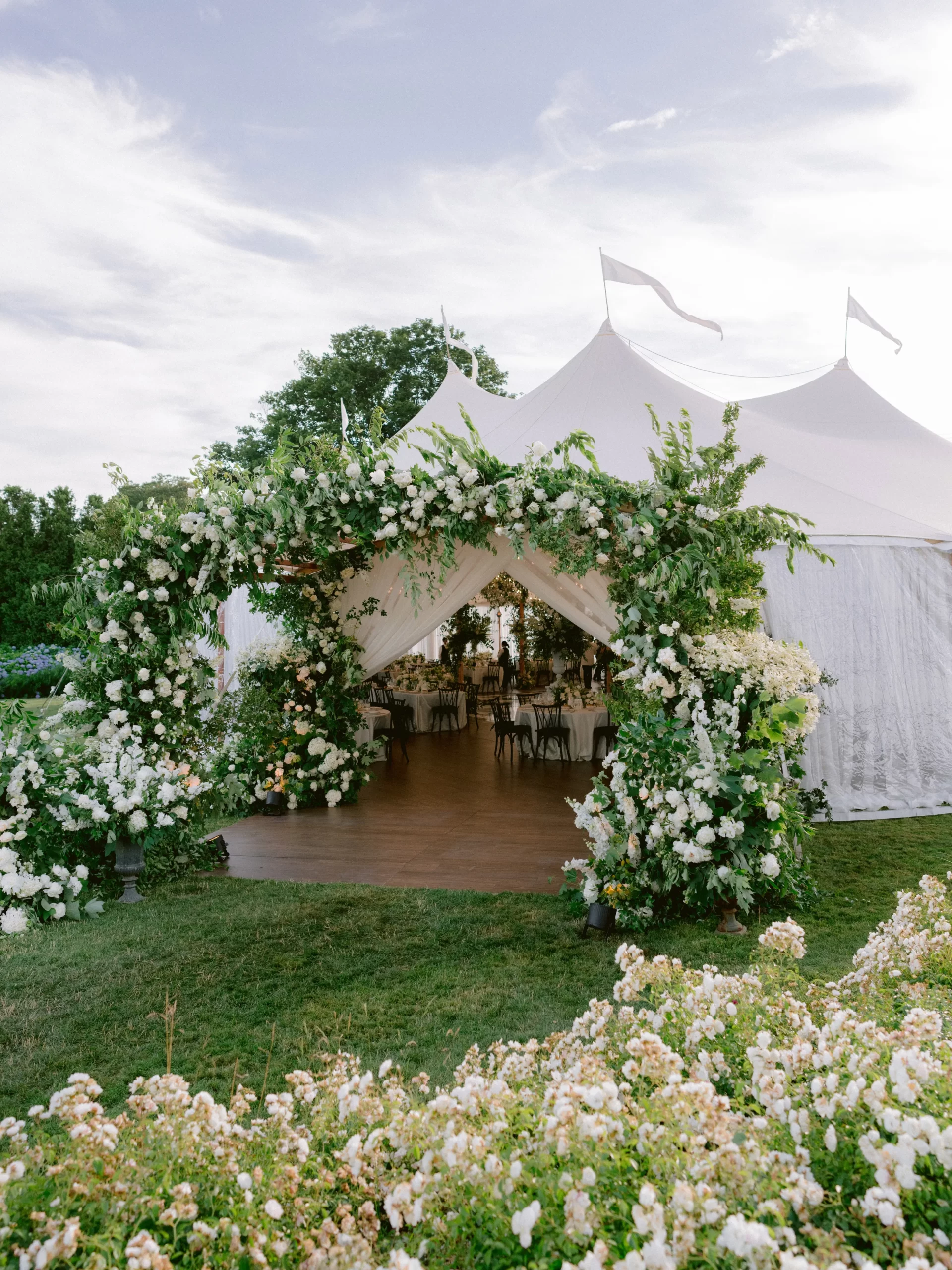 De locatie van de trouwreceptie