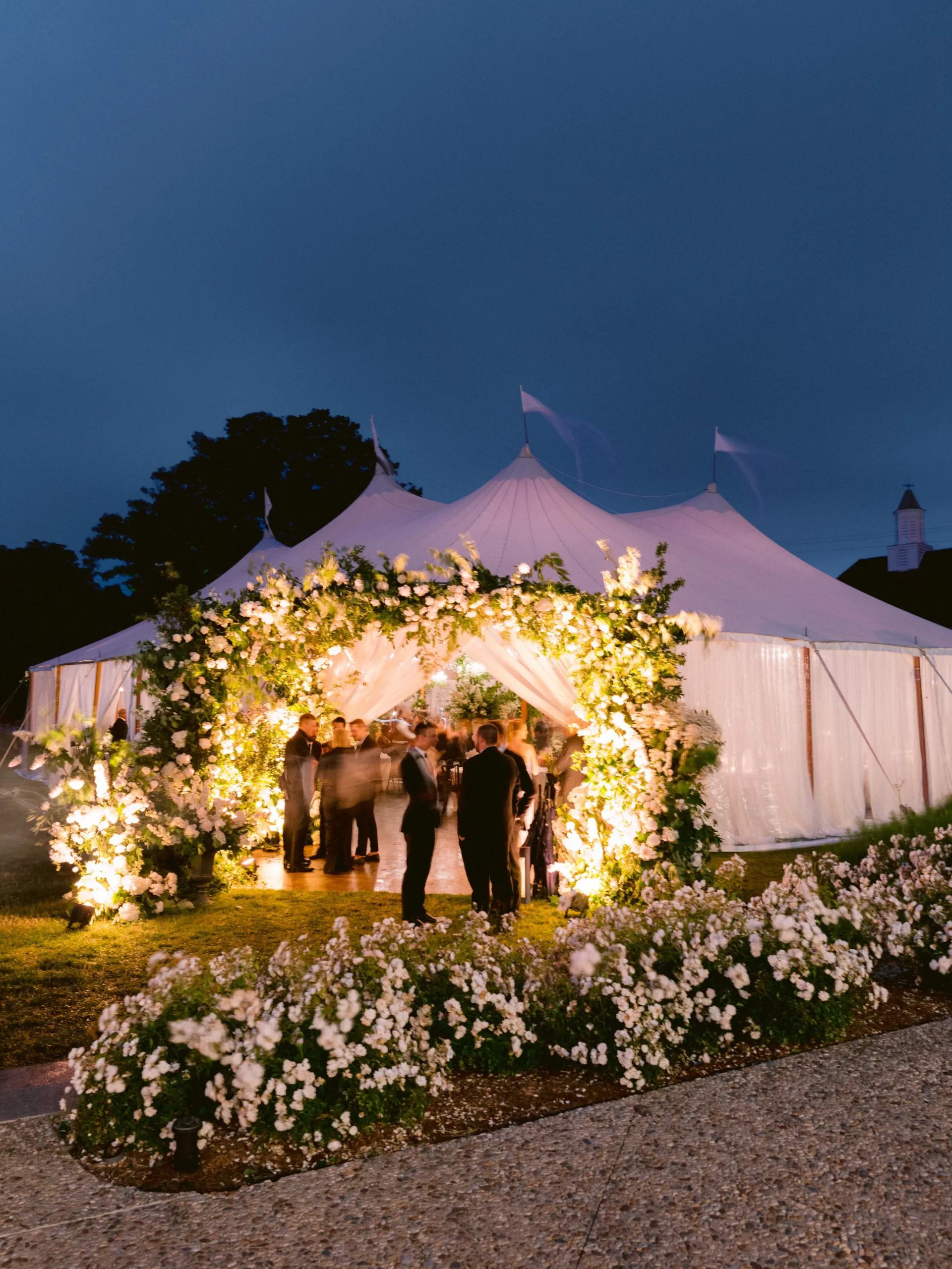 De locatie van de trouwreceptie