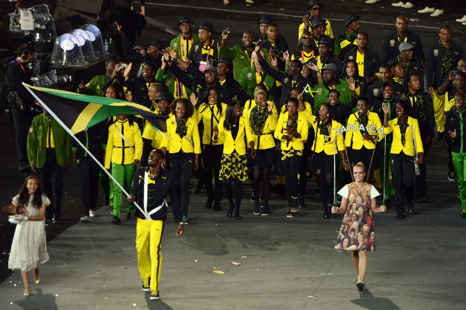 De olympische outfits van Team Jamaica in 2012