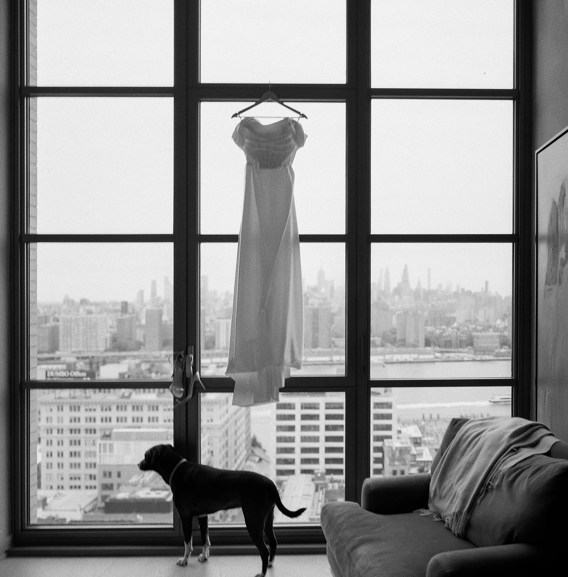 De jurk van de bruid