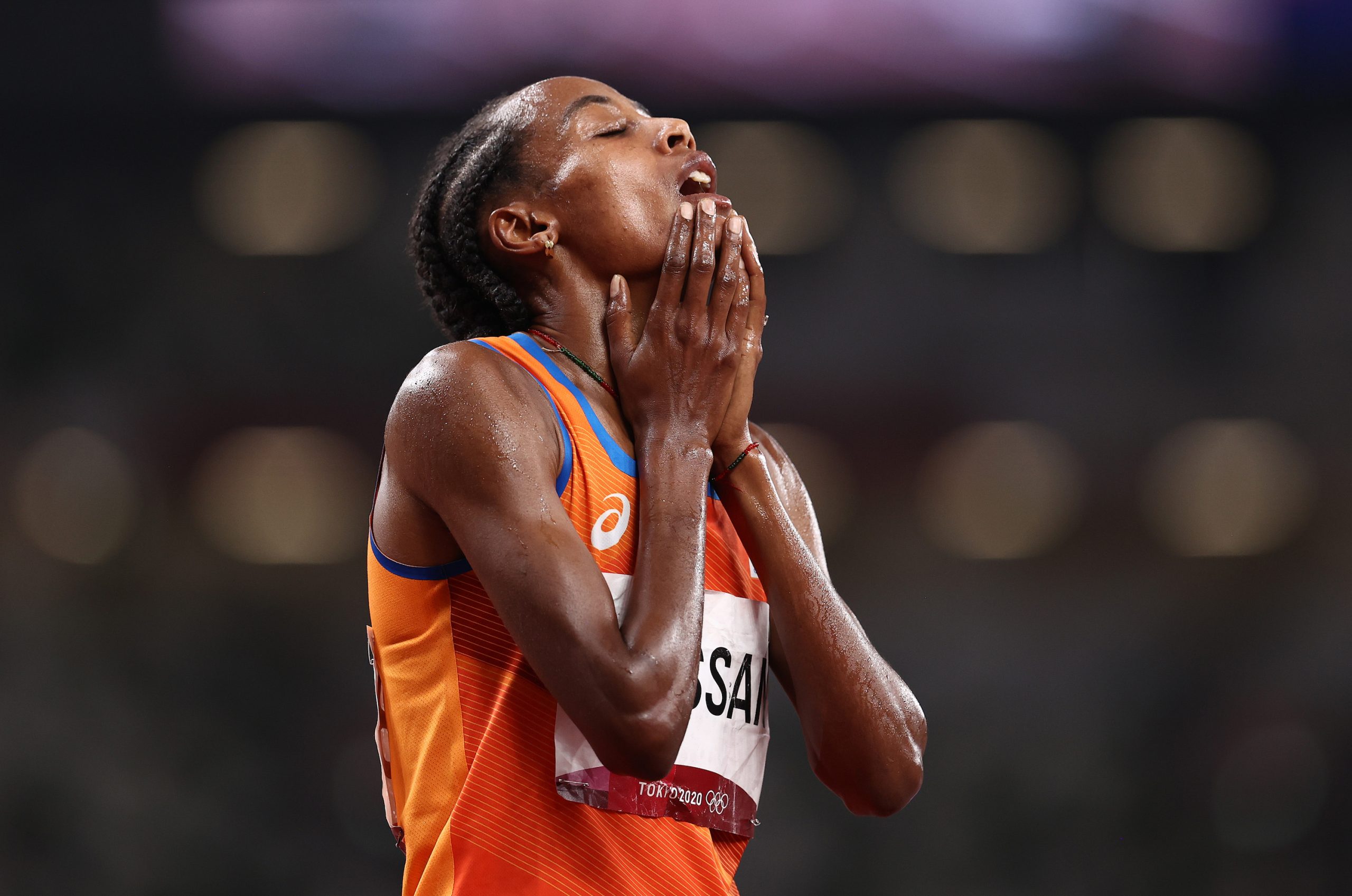 Sifan Hassan tijdens de Olympische Spelen 2020 in Tokio