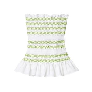 molly goddard peplumptop groen wit