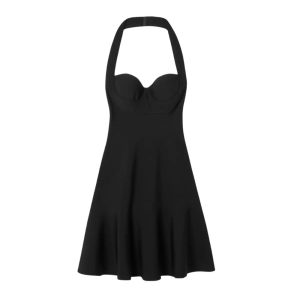 little black dress halter alaia