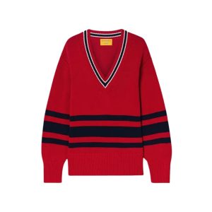 Guest in Residence V-neck sweater rood
