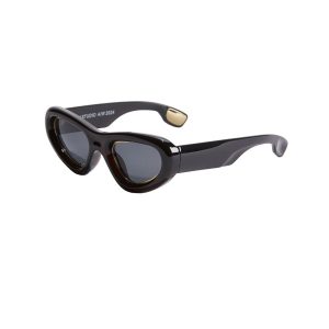 zwarte zonnebril met goud