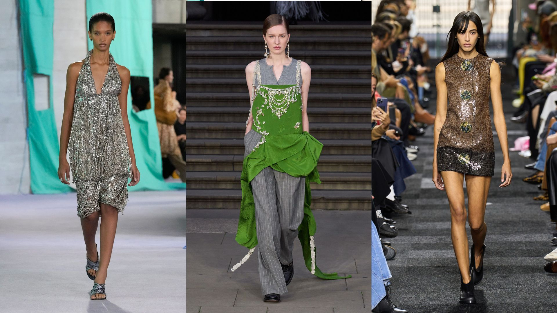 Trends kralen glitters bij London Fashion Week Burberry, Erdem, JW Anderson