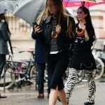 Paris streetstyle in de regen
