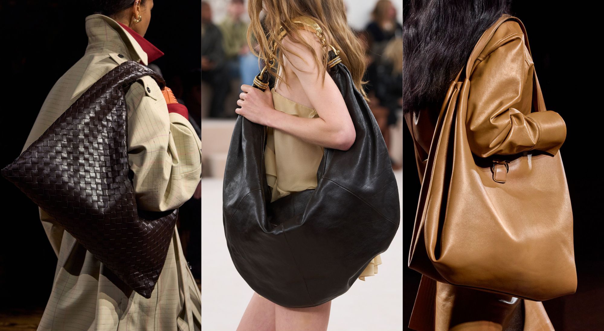 De hobo-tas bij Bottega Veneta, Chloé en Ferragamo