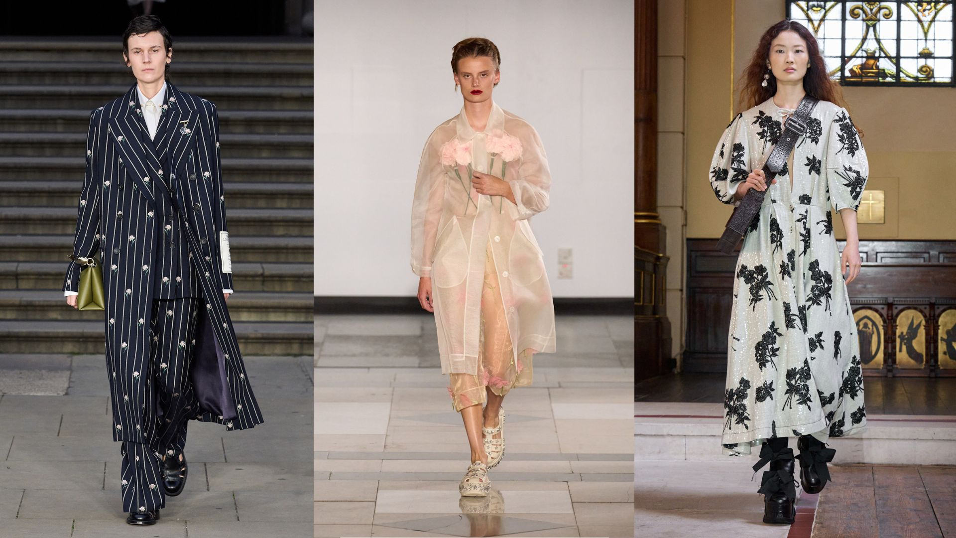 Trend London Fashion Week florals Erdem, Simone Rocha, Marques'Almeida