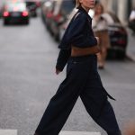 Vera van Erp in indigo raw denim jeans