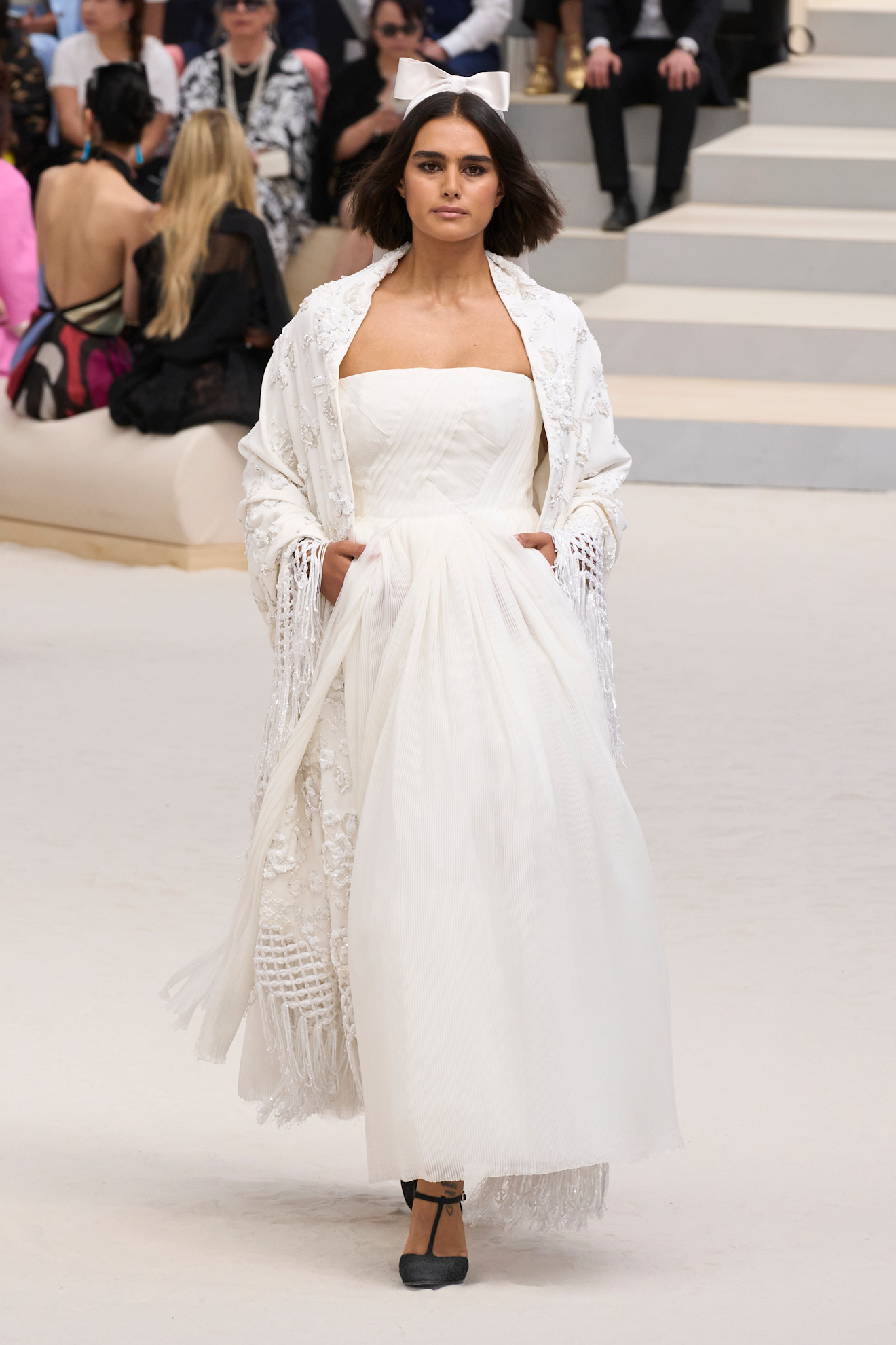 Jill Kortleve op de catwalk bij Chanel couture herfst/winter 2022