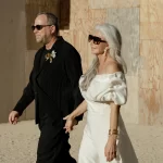 Bruid in Gabriella hearst en bruidegom