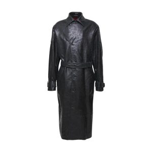 Leren trenchcoat 424