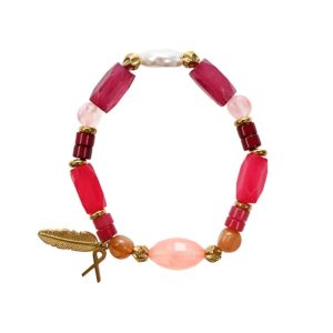 Pink ribbon armband 2025