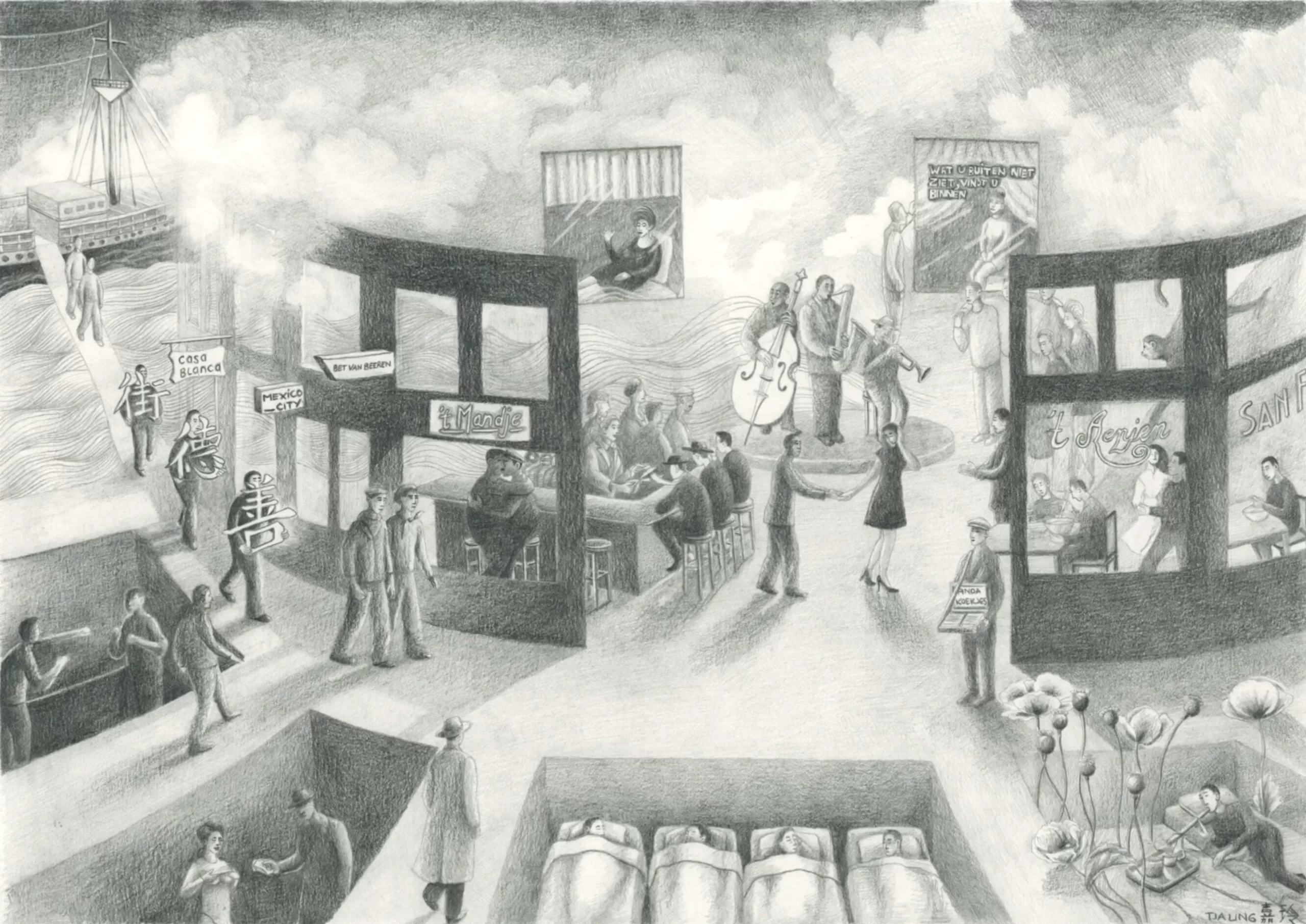 Kunstwerk van Tja Ling Hu, in collectie ongekend zeedijk