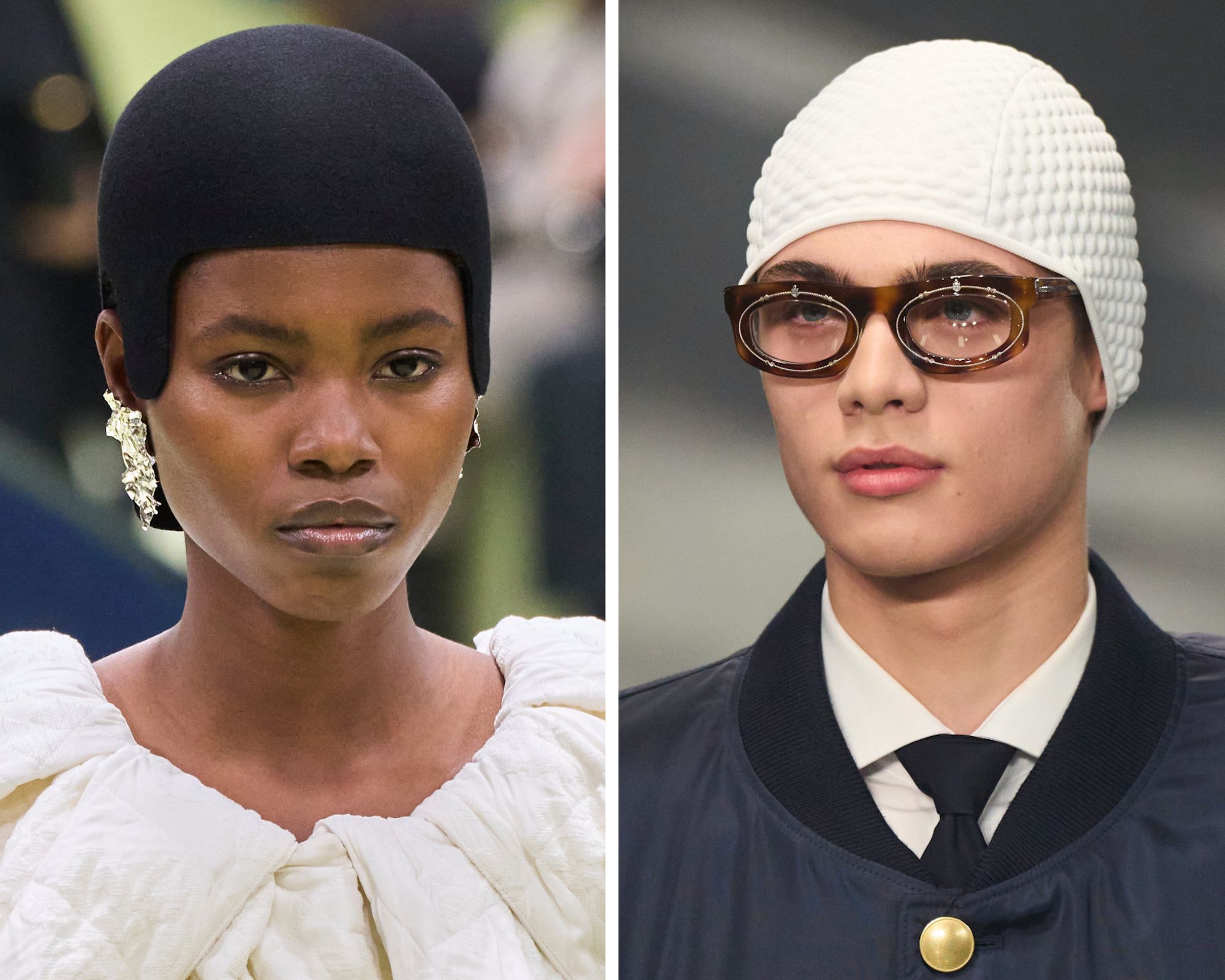 De badmuts zoals gezien bij Jil Sander en Prada is een van dé haaraccessoires voor de herfst