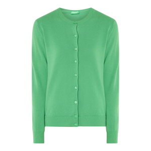 Benetton fijngebreid vest scheerwol