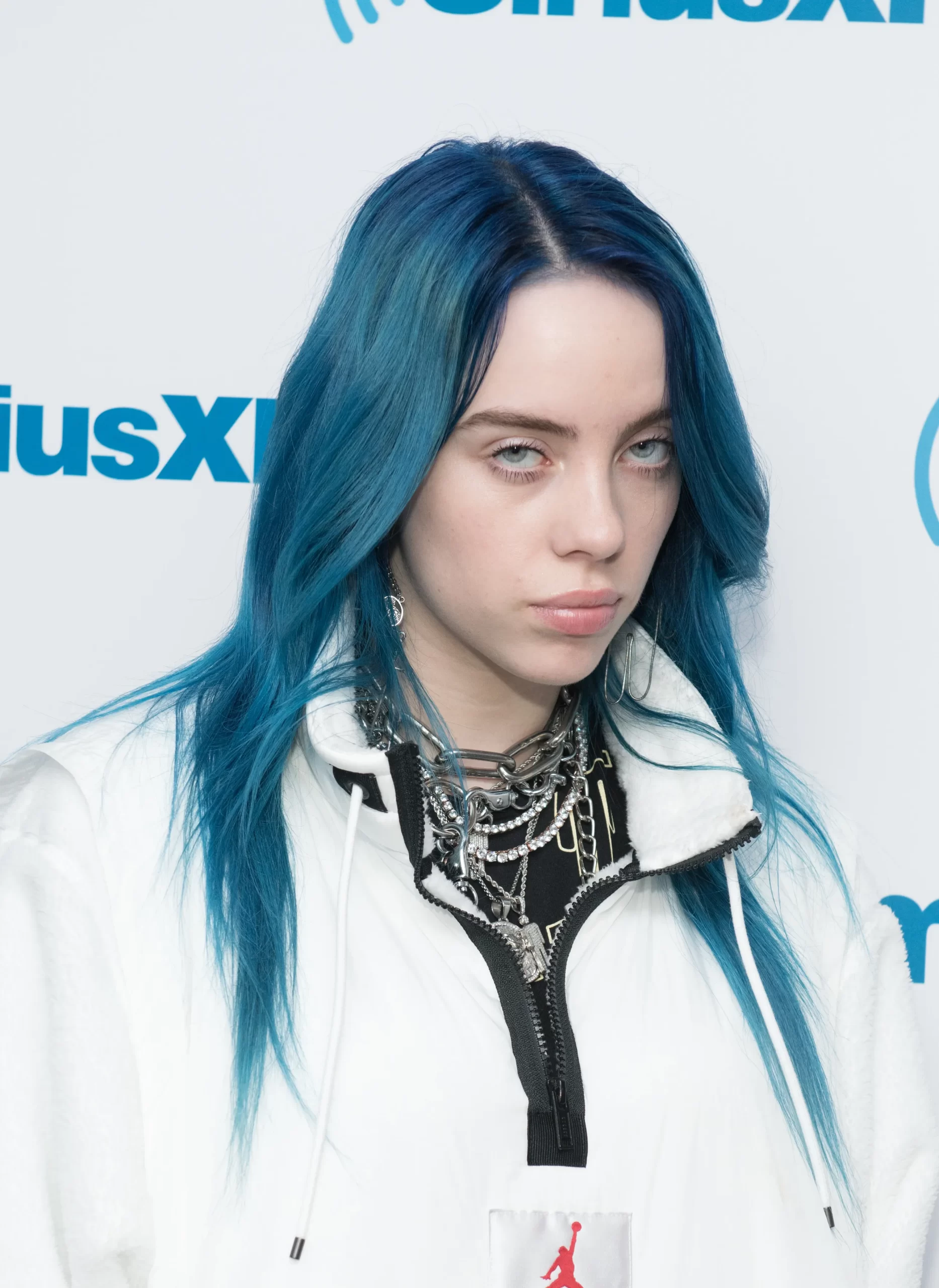 Billie Eilish met blauw haar