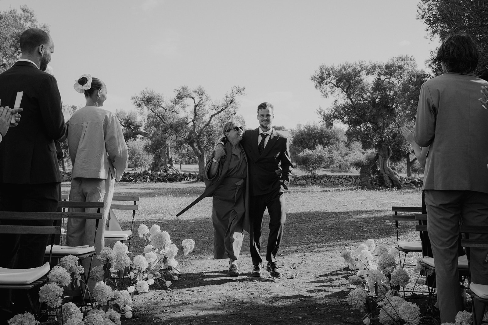 Van Esch en zijn moeder op zijn trouwdag