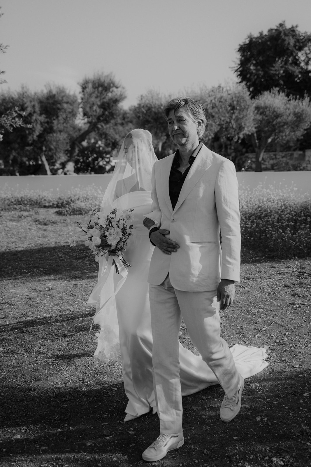 Liem en haar vader op haar trouwdag