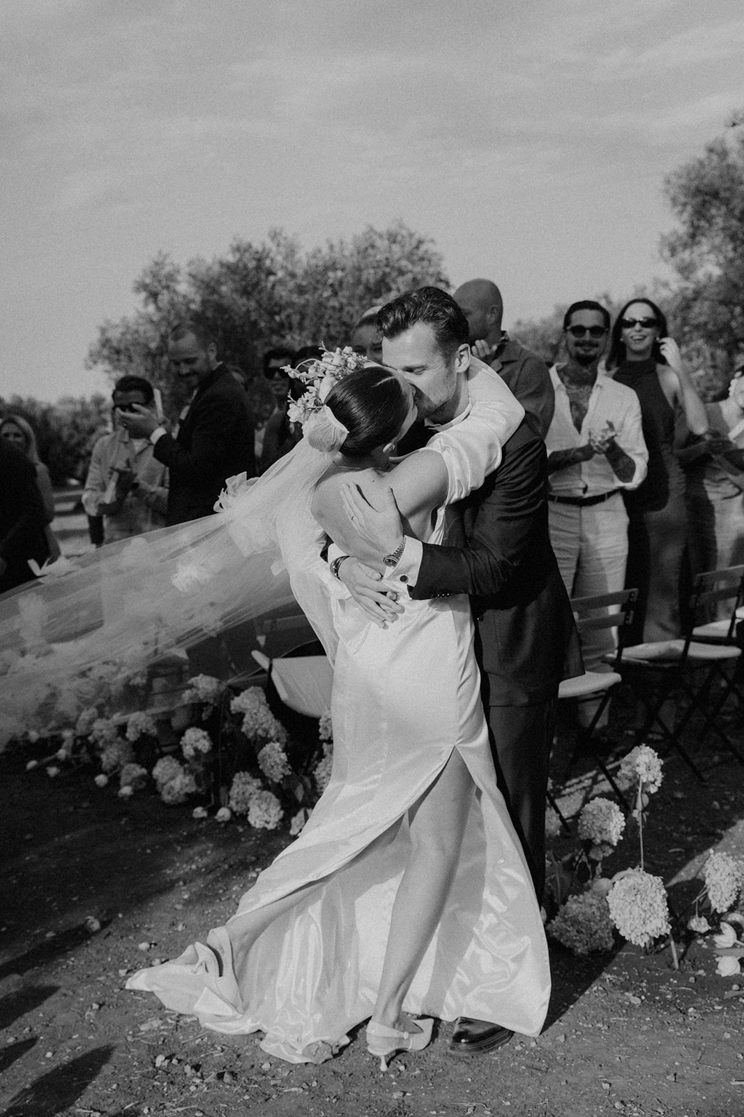 Benthe Liem en Isidoor van Esch op hun bruiloft