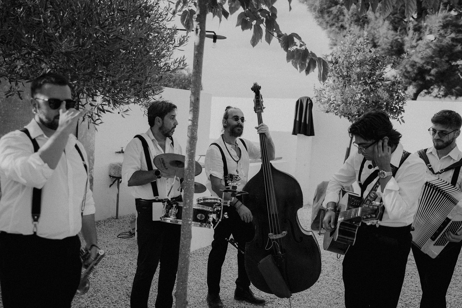 De band op de bruiloft van Benthe Liem en Isidoor van Esch