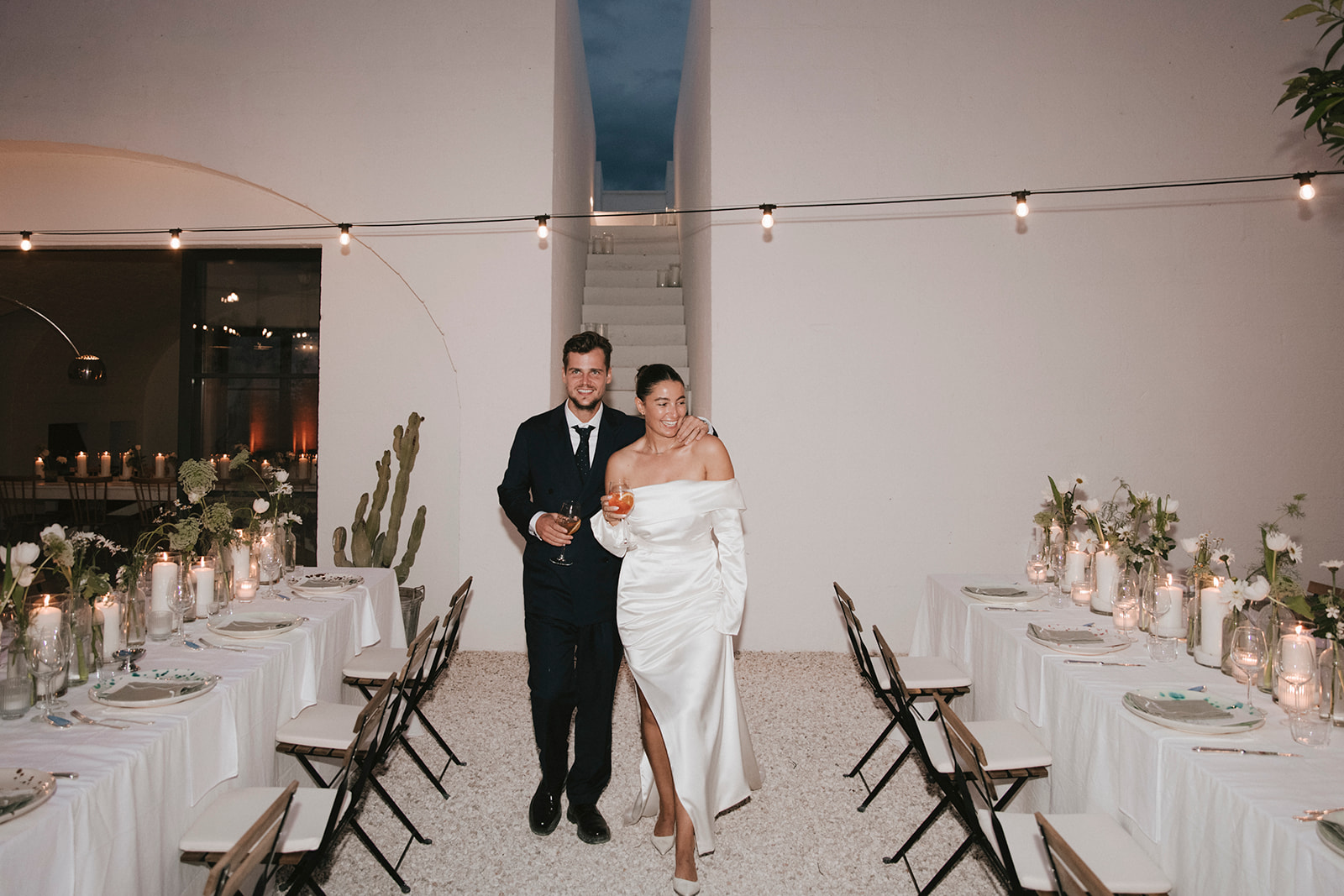 Benthe Liem en Isidoor van Esch op hun bruiloft