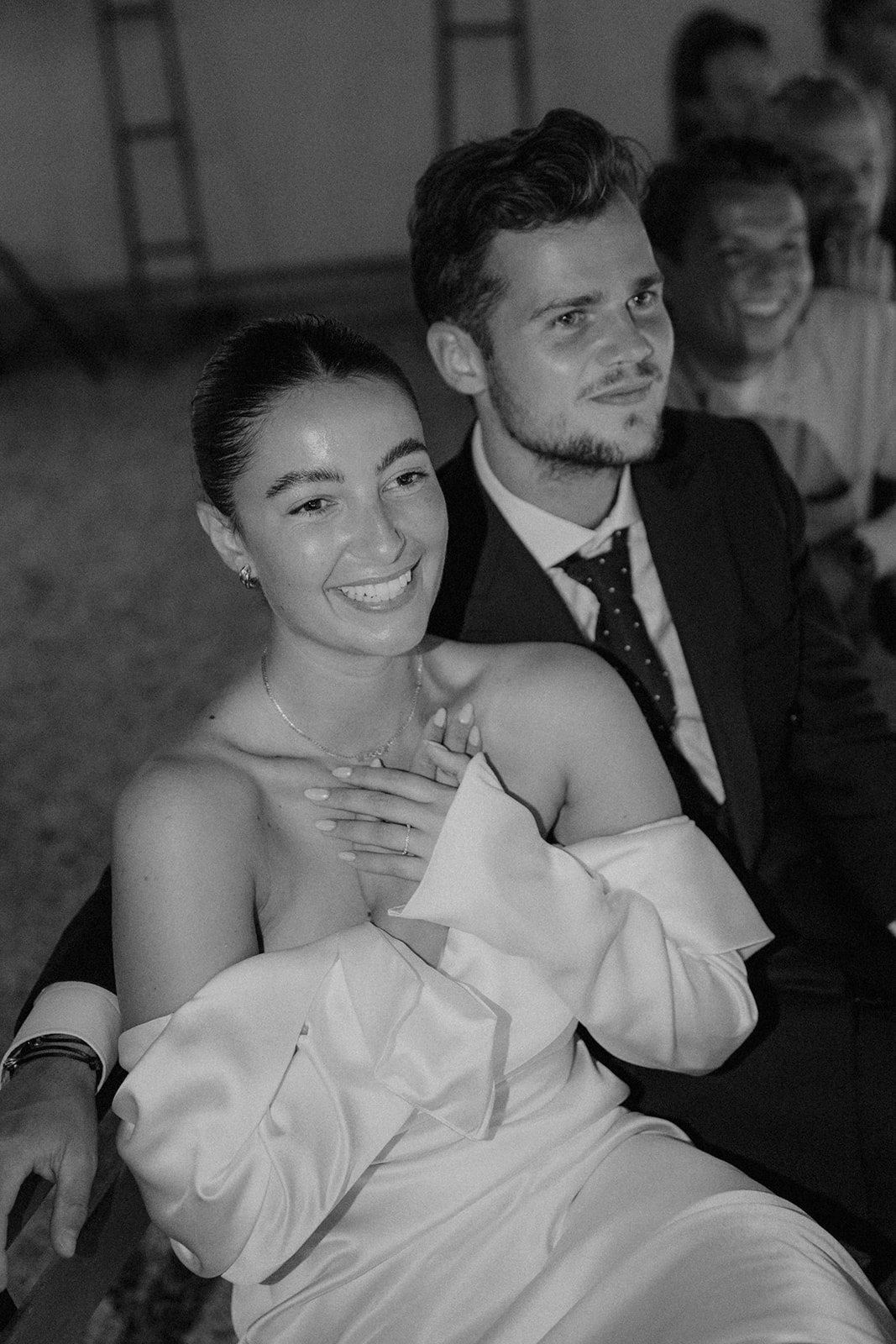 Benthe Liem en Isidoor van Esch op hun bruiloft