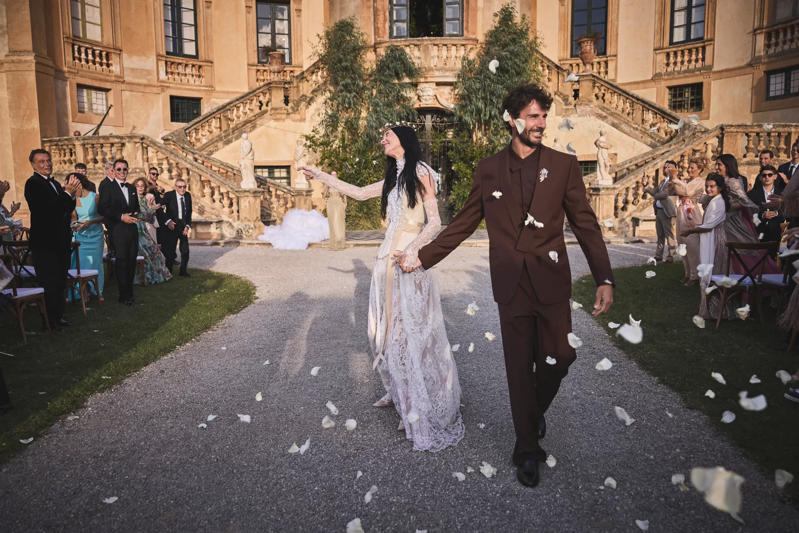 De bruiloft van Mariacarla Boscono en Claudio Stecchi