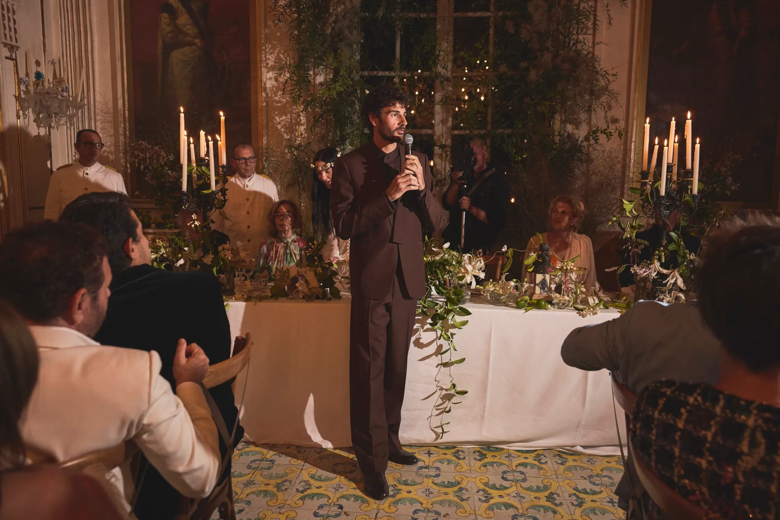 De bruiloft van Mariacarla Boscono en Claudio Stecchi