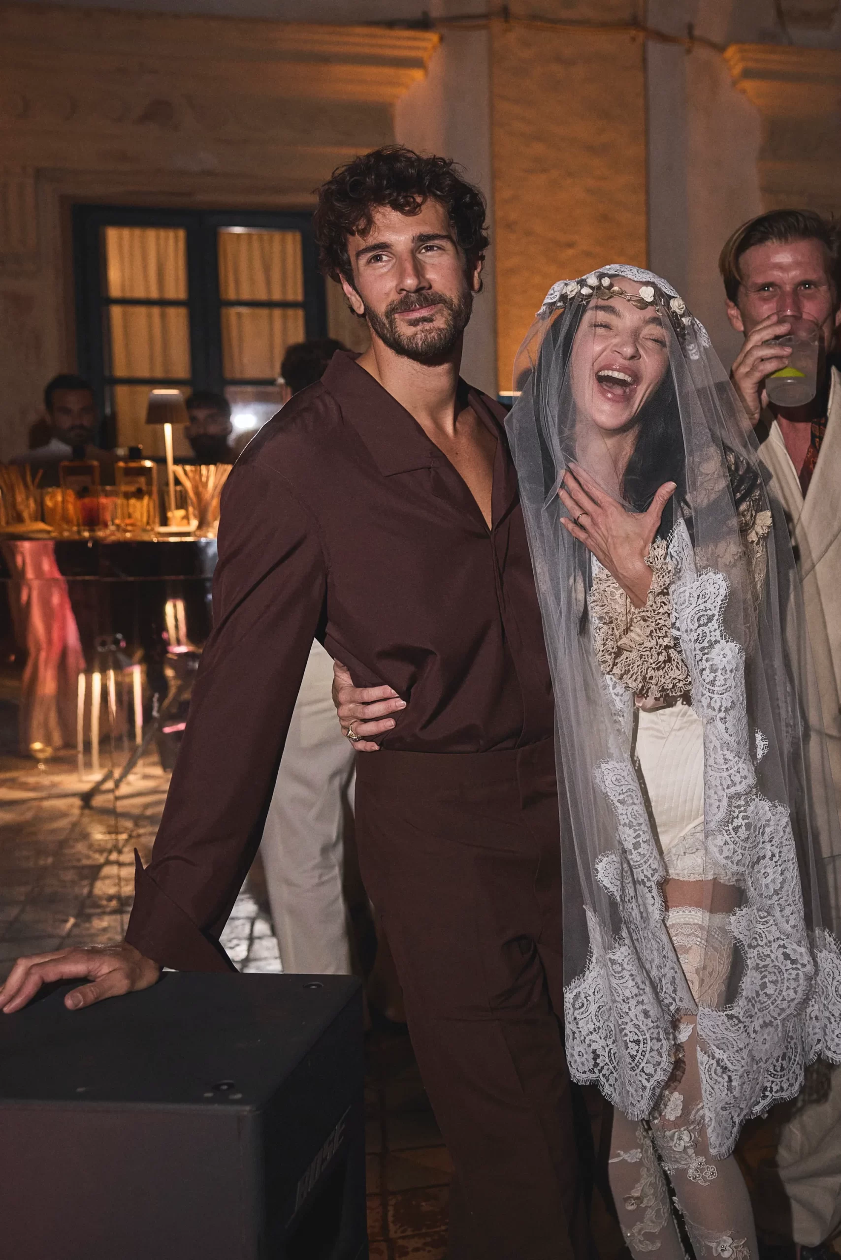 De bruiloft van Mariacarla Boscono en Claudio Stecchi